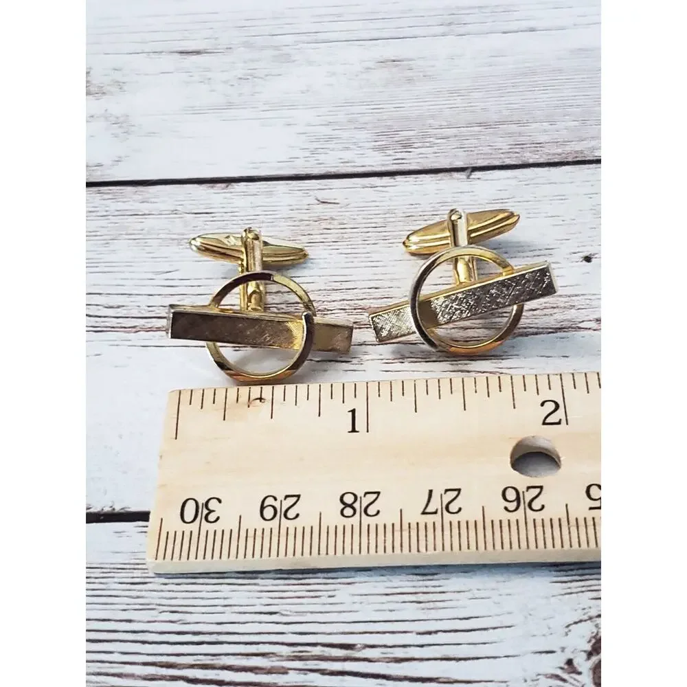Vintage Cufflinks - Gold Tone Fancy